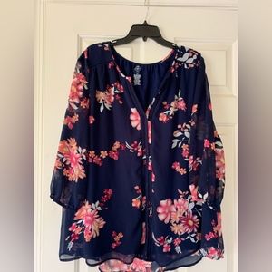 St. Johns Bay Floral Blouse